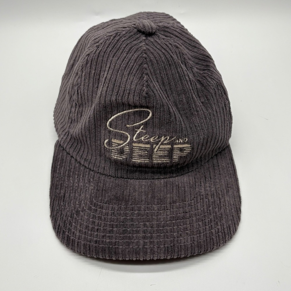 Coal Headwear Steep and Deep Corduroy Hat Charcoal Gray Adjustable Dad Cap